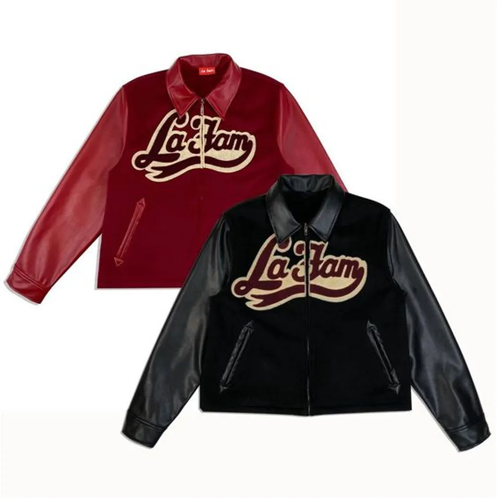 La Fam Red Varsity Jacket 5 La Fam Red Varsity Jacket