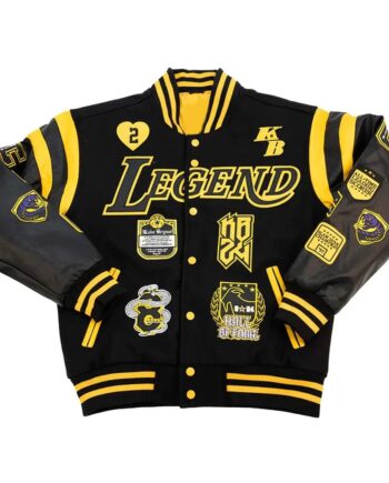 LA Lakers Kobe Bryant Collage Legends Black Varsity Jacket - Modajacket