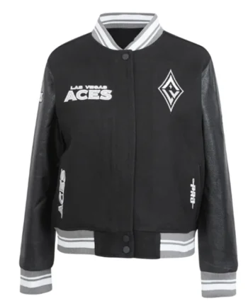 Retro Las Vegas Aces Classics Rib Varsity Jacket - Modajacket