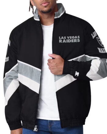Las Vegas Raiders Captain Black Varsity Satin Jacket - Modajacket