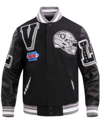 Las Vegas Raiders Mashup Classic Rib Varsity Jacket - Modajacket