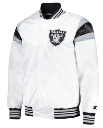 Las Vegas Raiders White Satin Jacket - Modajacket