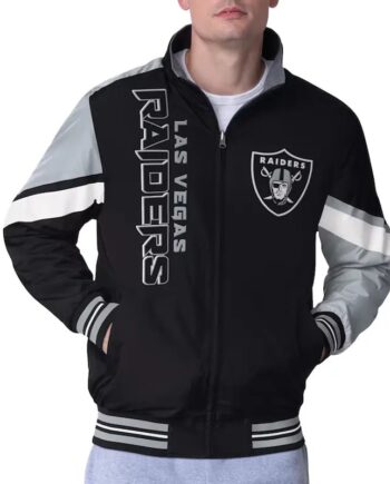 Las Vegas Raiders Strong Arm Black Full-Zip Jacket - Modajacket