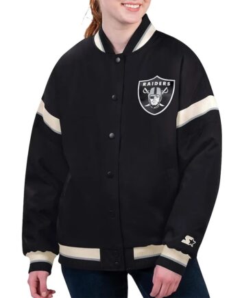 Las Vegas Raiders Tournament Black Varsity Jacket - Modajacket