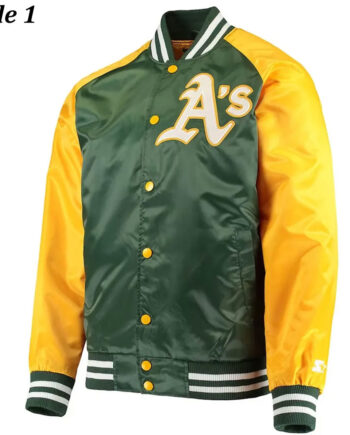Oakland Athletics Lead Off Varsity Satin Jacket - Modajacket