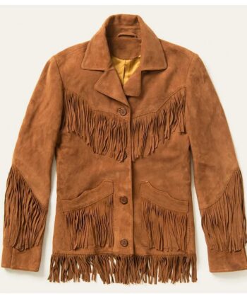 Women Suede Leather Fringe Jacket - Modajacket
