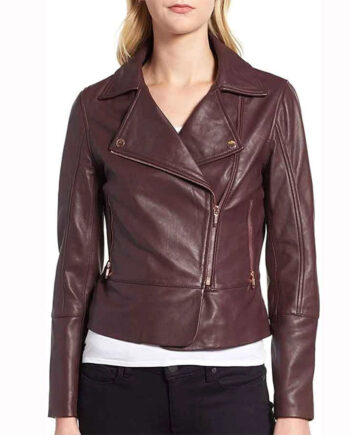 Superman & Lois Stacey Farber Maroon Leather Jacket - Modajacket