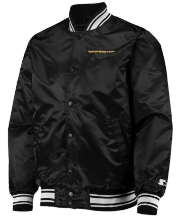 Washington Commanders Locker Room Black Satin Jacket - Modajacket