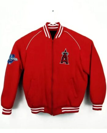 Varsity LA Angels World Series Red Wool Jacket - Modajacket