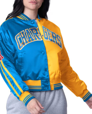 LA Chargers Zone Blitz Powder Blue/Gold Jacket - Modajacket