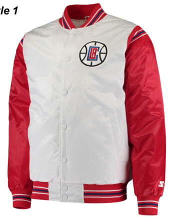 Starter Los Angeles Clippers Renegade Varsity Satin Jacket - Modajacket