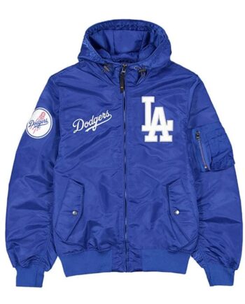 LA Dodgers Historic L-2B Hooded Bomber Jacket - Modajacket