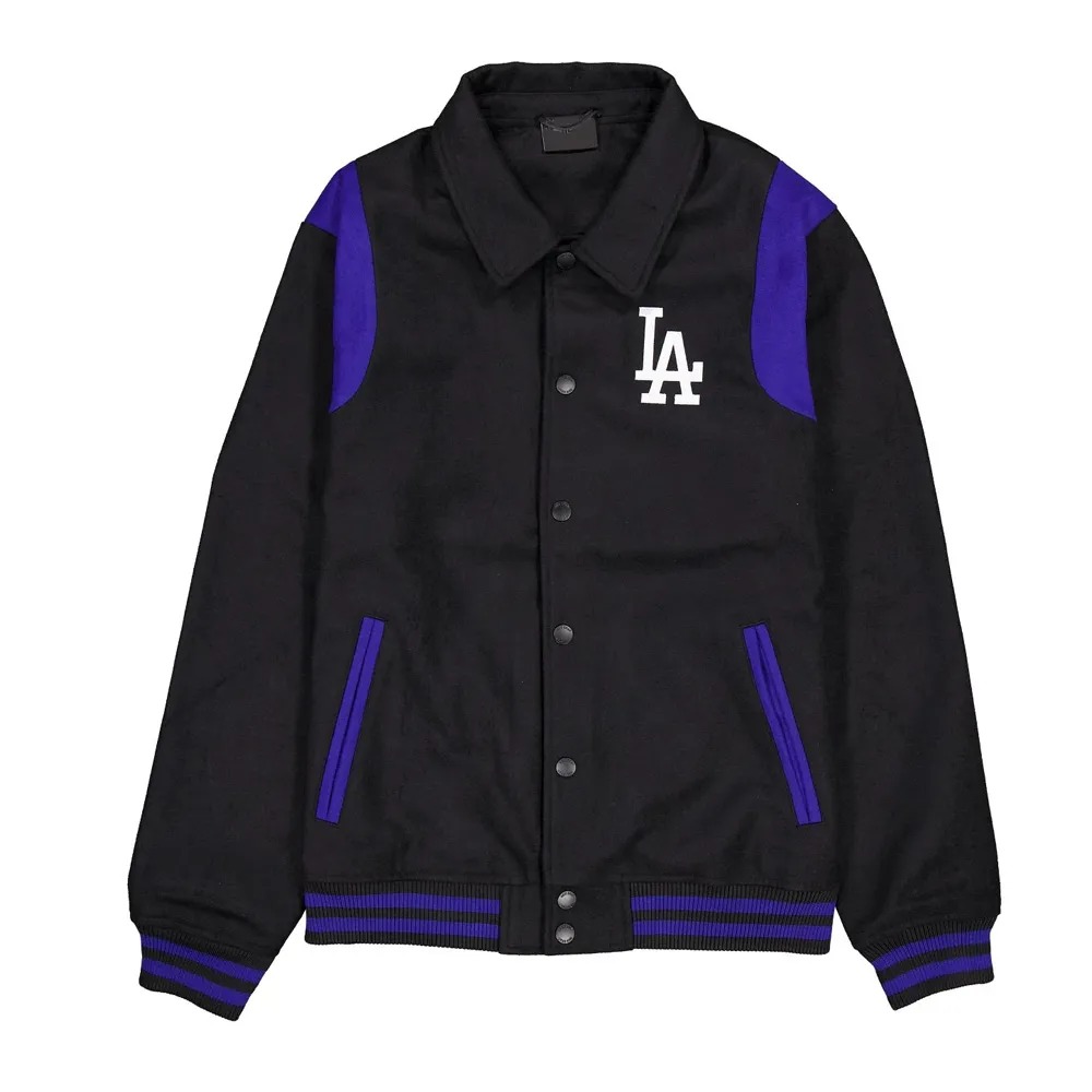 Los Angeles Dodgers Sport Night Teddy Varsity Jacket 1 Los Angeles Dodgers Sport Night Teddy Varsity Jacket - Modajacket