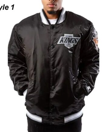 Los Angeles Kings Black Satin Jacket - Modajacket