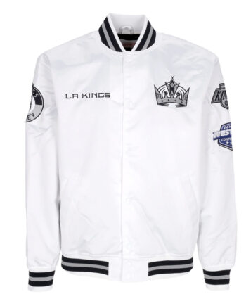 LA Kings Hometown Lightweight White Satin Jacket - Modajacket