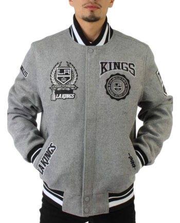 LA Kings Gray Varsity Wool Jacket - Modajacket