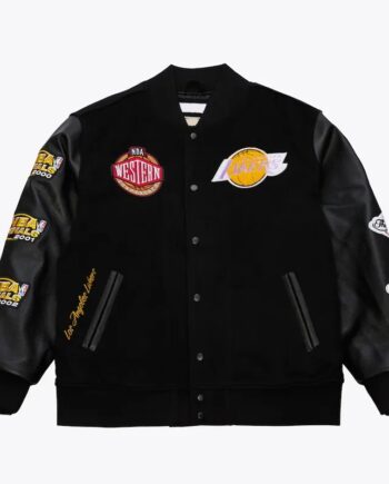 LA Lakers Black Out Vintage Logo Varsity Jacket - Modajacket