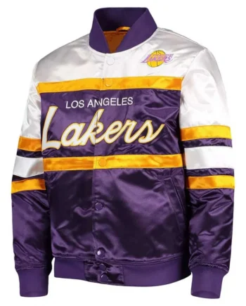LA Lakers Hardwood Classics Purple/White Jacket - Modajacket