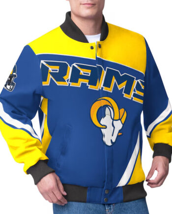 Los Angeles Rams Maximum Racing Royal Jacket - Modajacket