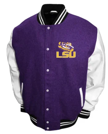LSU Tigers Graduate Purple and White Varsity Jacket - Modajacket