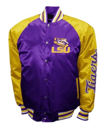 LSU Tigers 'The Game' Purple Satin Jacket - Modajacket