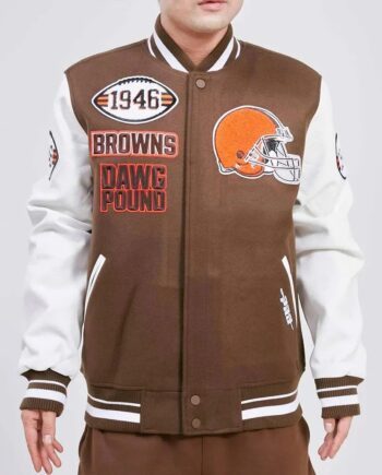 Cleveland Browns Mash Up Varsity Jacket - Modajacket