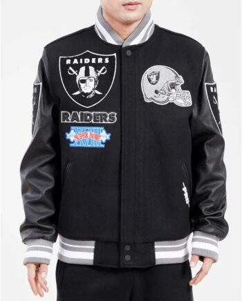 Las Vegas Raiders Mash Up Varsity Jacket - Modajacket