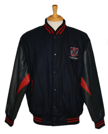 Collegiate Melbourne Demons Black Varsity Jacket - Modajacket