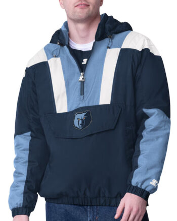 Memphis Grizzlies Charger Half-Zip Pullover Jacket - Modajacket