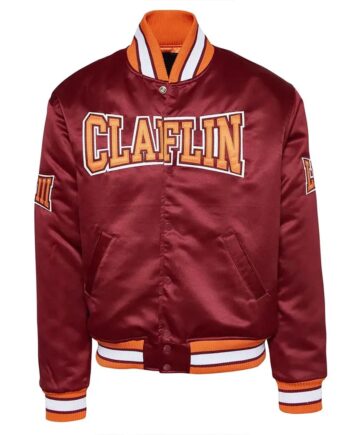 Men Claflin University Satin Jacket - Modajacket