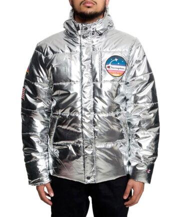 Metallic Champion Puffer Jacket - Modajacket