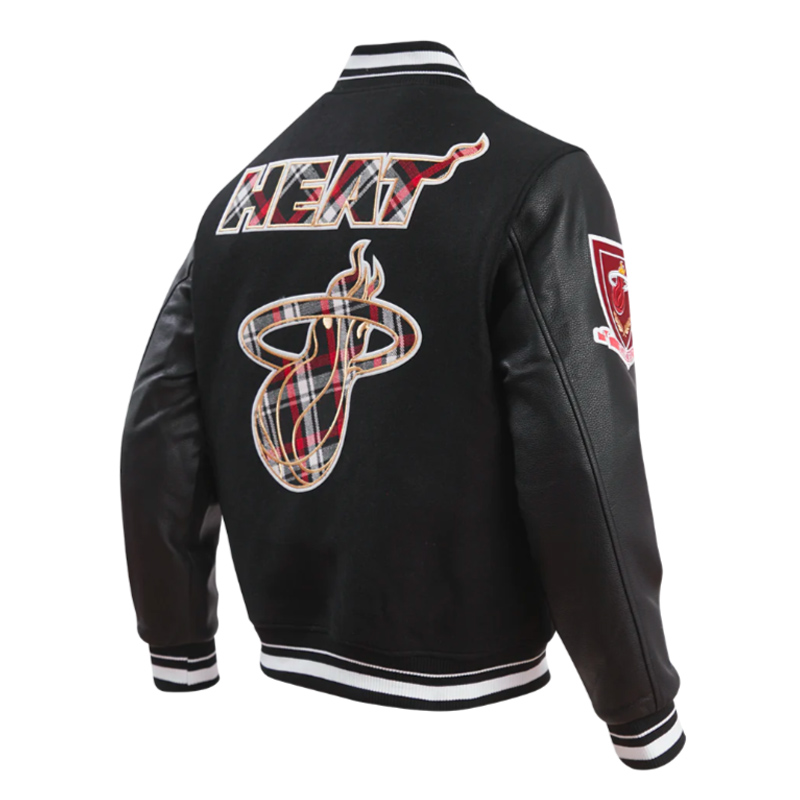 Miami Heat Prep Varsity Wool/Leather Jacket 4 Miami Heat Prep Varsity Wool/Leather Jacket