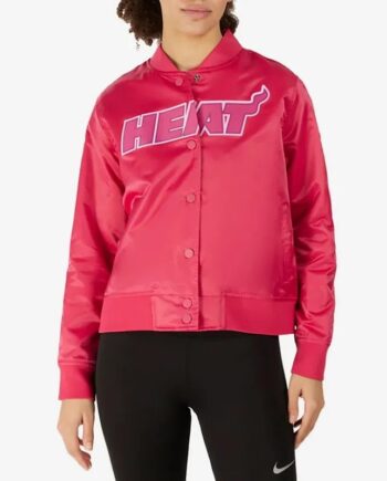 Miami Heat Triple Pink Satin Jacket - Modajacket