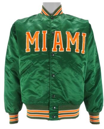 80s Miami Hurricanes Green Jacket - Modajacket