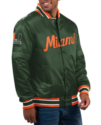 Miami Hurricanes Classic Varsity Satin Jacket - Modajacket
