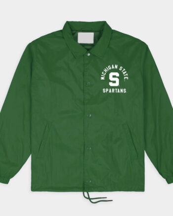 Michigan State Spartans Block S Coaches Jacket - Modajacket
