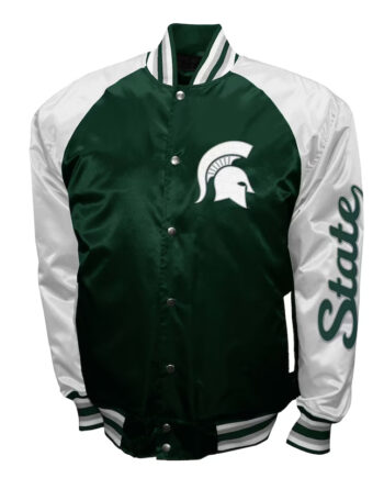Michigan State Spartans The Game Green Satin Jacket - Modajacket