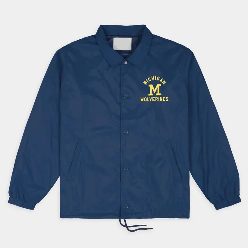 Michigan Wolverines Block M Coaches Jacket 1 Michigan Wolverines Block M Coaches Jacket - Modajacket
