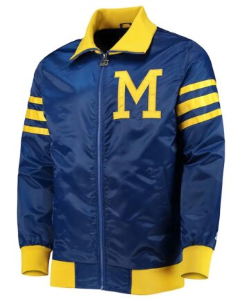 The Captain II Milwaukee Brewers Varsity Royal Satin Jacket - Modajacket