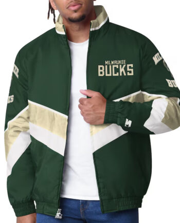 Milwaukee Bucks Captain Hunter Green Varsity Satin Jacket - Modajacket
