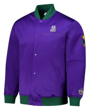 Milwaukee Bucks OG 3.0 Lightweight Purple Satin Jacket - Modajacket