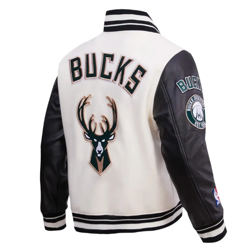 Retro Milwaukee Bucks Classic Rib Varsity Jacket 7 Retro Milwaukee Bucks Classic Rib Varsity Jacket