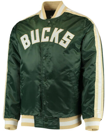 The Offensive Milwaukee Bucks Varsity Green Satin Jacket - Modajacket