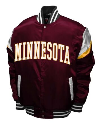 Minnesota Golden Gophers Power Maroon Satin Jacket - Modajacket