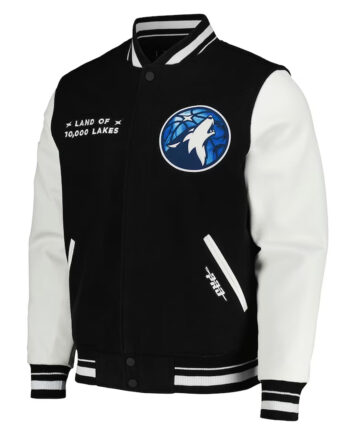 Minnesota Timberwolves 2024 City Edition Black Varsity Jacket - Modajacket