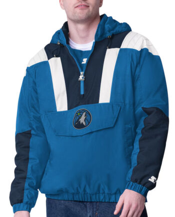 Minnesota Timberwolves Charger Half-Zip Jacket - Modajacket