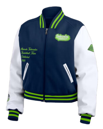 Navy/White Minnesota Timberwolves Varsity Full-Zip Jacket - Modajacket