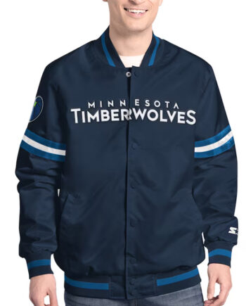 Minnesota Timberwolves Scout Varsity Satin Jacket - Modajacket
