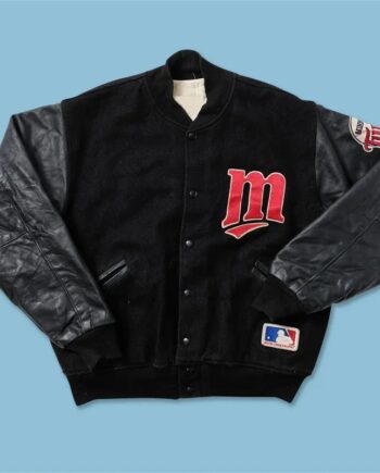 Minnesota Twins Vintage Black Varsity Jacket - Modajacket