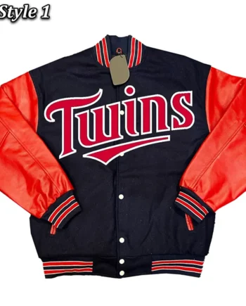 Minnesota Twins Navy and Red Varsity Jacket - Modajacket